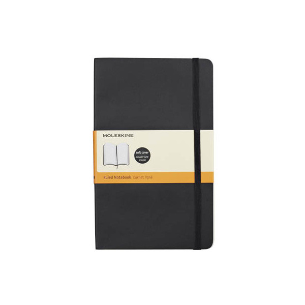 9788883707162 - Notizbuch Classic Collection 707162 schwarz A5 liniert 70g 96 Blatt 192 Seiten mit Gummiband 9788883707162 MOLESKINE