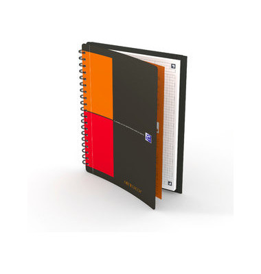 Collegeblock 400080788 Meetingbook Connect, kariert / kariert Rand beidseitig, B5, 80g, orange, 80 Blatt