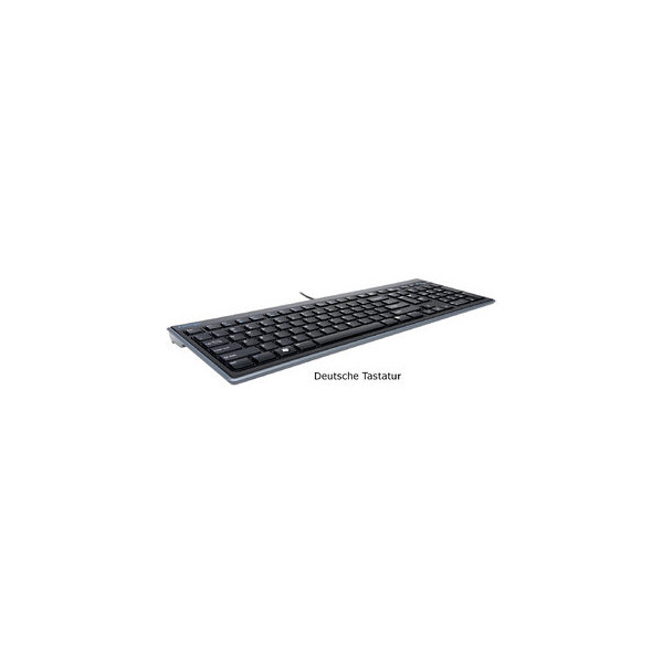 5028252310734 - USB Tastatur Advance Fit™ K72357DE deutsches Full-Size Layout Füße um 30° klappbar mit USB-Kabel matt-schwarz