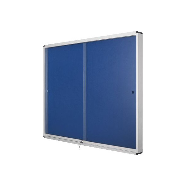 5603750527008 - Exhibit Indoor Abschließbarer Schaukasten Nicht magnetisch 12 x A4 967 (B) x 926 (H) cm Blau