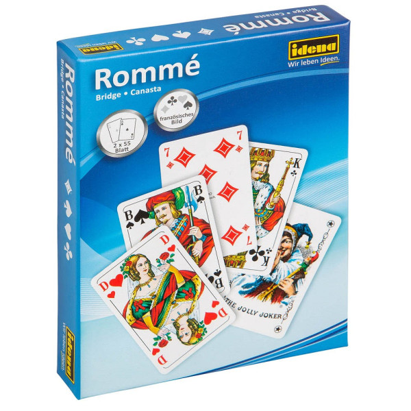 4002372500801 - Spielkarten 6250080 Rommé & Canasta & Bridge französisches Blatt Kartonetui 4002372500801 Idena