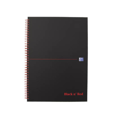 Collegeblock Black n'Red Spiralbuch A4 liniert 400047608 ohne Rand