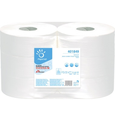 Toilettenpapier Special Maxi-Jumbo 401849, 2-lagig, weiß, 1180 Blatt / Rolle,