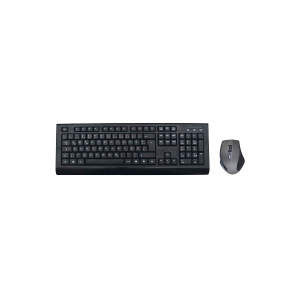 4260283117819 - MEDIARANGE MROS104 - Volle Größe (100%) - Kabellos - RF Wireless - QWERTY - Schwarz - Maus enthalten