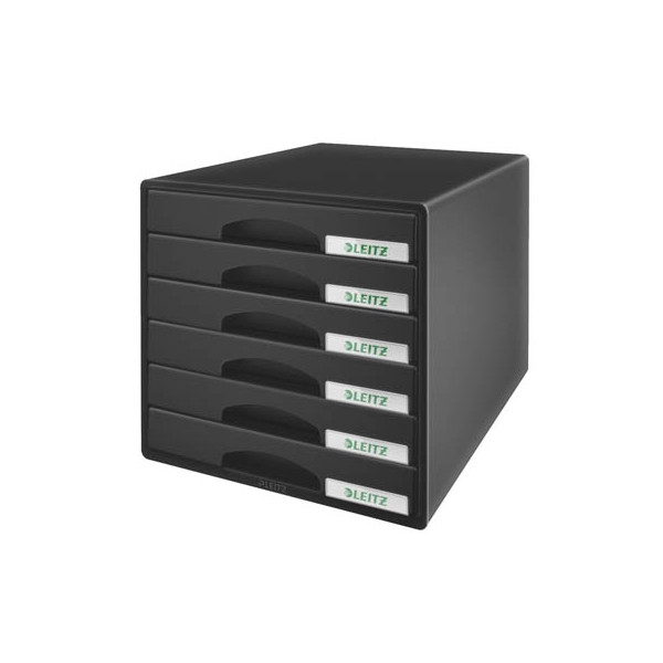 4002432102358 - Schubladenbox Plus 5212-00-95 schwarz schwarz 6 Schubladen geschlossen 4002432102358 Leitz