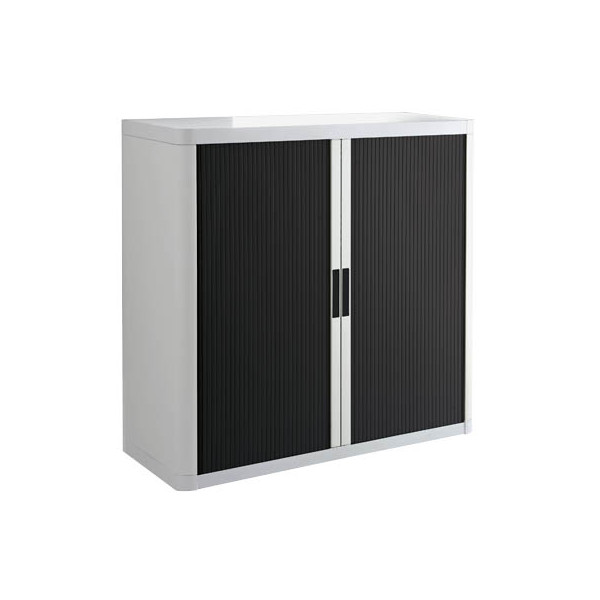 3660141934748 - Aktenschrank easy Office E1C0010000020 Kunststoff Stahl abschließbar 2 OH 110 x 104 x 415 cm keine Fachböden schwarz wei 3