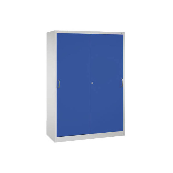 4050646133453 - C+p Möbelsysteme - c+p Schiebetürenschrank Acurado-2000 HxBxT 195x160x50cm Lichtgrau Enzianblau - Enzianblau