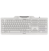 USB-Tastatur CHERRY KC 1000 SC Weiß-Grau Chipkarten-Leser