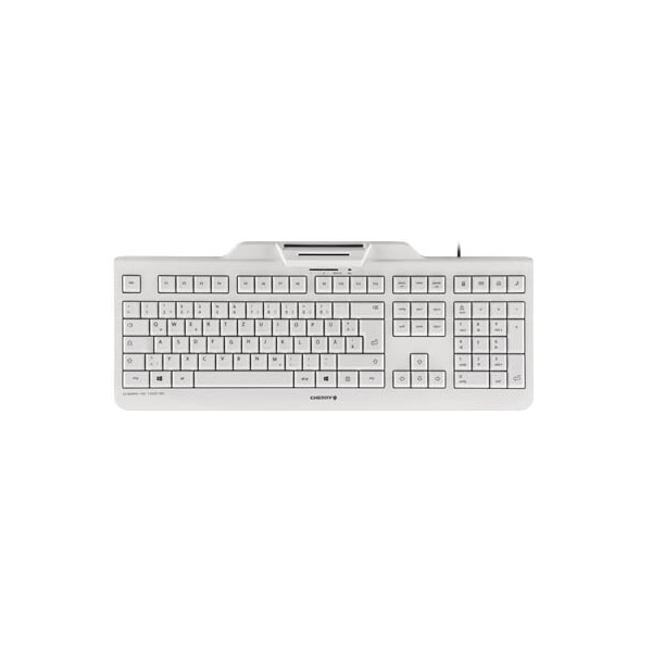 4025112083518 - PC-Tastatur KC 1000 SC JK-A0100DE-0 mit Kabel (USB) ergonomisch leise flach Sondertasten Chipkartenleser weiß