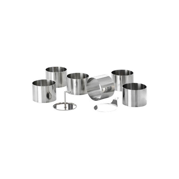 4008256034059 - Dessert- und Speisering Set Edelstahl 8-teilig ca Ø 75 x 55 cm