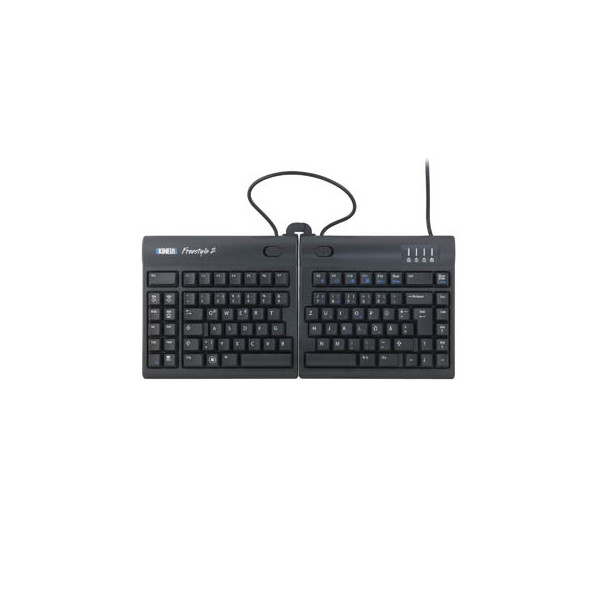 0607998800126 - PC-Tastatur Freestyle 2 RGOKB800PB-DE mit Kabel (USB) ergonomisch geteilt leise Sondertasten schwarz