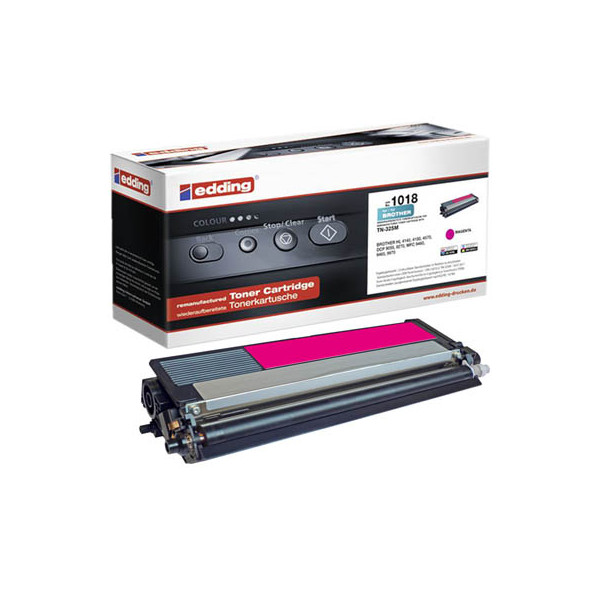 4004764981854 - Tonerkassette ersetzt Brother TN-325M TN325M Kompatibel Magenta 3500 Seiten edding 1018