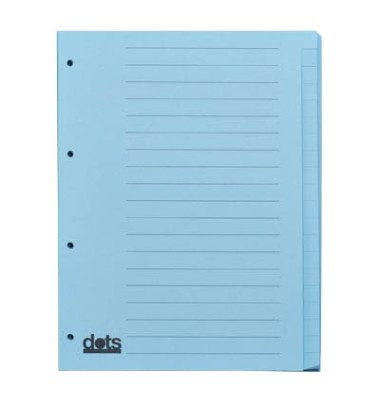 Kartonregister blanko A4 120g blaue Taben 20-teilig