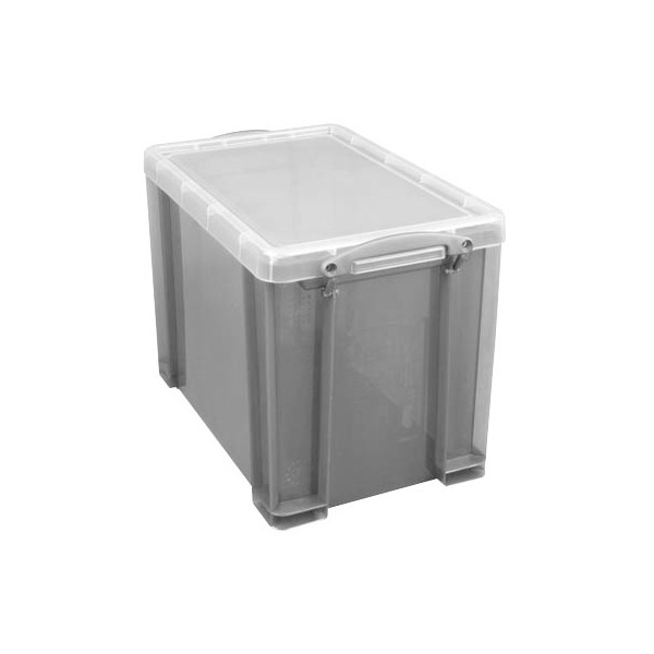 5060321920130 - Aufbewahrungsbox 19TSMK 19 Liter mit Deckel für A4 Hängemappen außen 395x255x290mm Kunststoff grau transparent 5060321920130