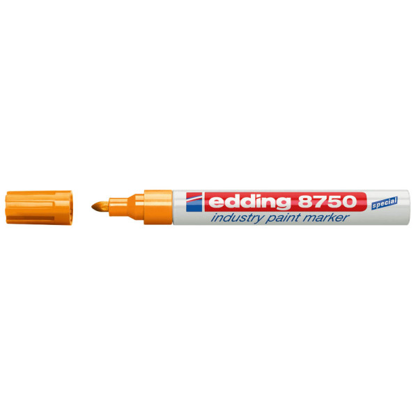 4004764103690 - 10 x Glanzlack-Marker edding 8750 industry paint marker orange