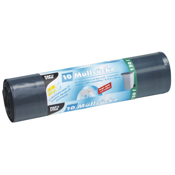 4002911123287 - Müllsäcke LDPE 150 l 150 cm x 70 cm schwarz extra stark 12328 4002911123287 10 Stück