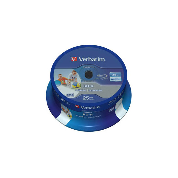 0023942438113 - 1x25 Verbatim BD-R Blu-Ray 25GB 6x Speed DL Wide Printable CB  0023942438113