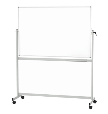 Whiteboard MAULstandard Mobil 180 x 120cm kunststoffbeschichtet Aluminiumrahmen drehbar beidseitig