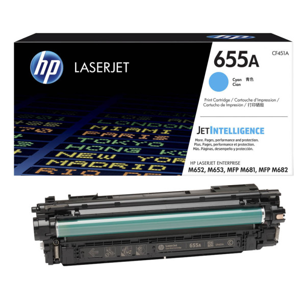 0889894325426 - 655A - Cyan - Original - LaserJet - Tonerpatrone (CF451A) - für Color LaserJet Enterprise M652dn M652n M653dn M653x (CF451A)