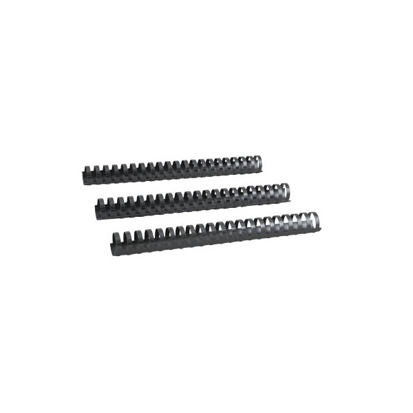 4250504521464 - Plastikbinderücken BRP280-SW schwarz US-Teilung 21 Ringe auf A4 210 Blatt 28mm 50 Stück 4250504521464 50 Stück