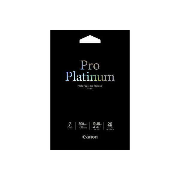 4960999575254 - Fotopapier PT-101 Pro Platinum 2768B013 10x15cm für Inkjet 300g weiß glänzend einseitig bedruckbar 4960999575254 20 Blatt