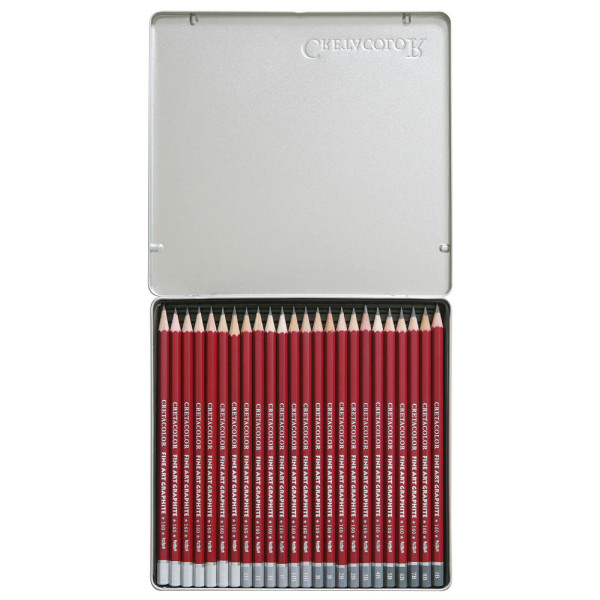 9002592160248 - Brevilliers CRETACOLOR CLEOS-Fine Art Graphit Graphitstifte 9B - 9H rot 24 St