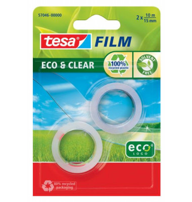 Klebeband 57046-00000-00  2Rl Blist 15mm x 10m Eco&Clear