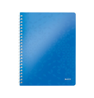 Collegeblock 4637-00-36 WOW, Muster, liniert / liniert Rand beidseitig , A4, 80g, blau, 80 Blatt