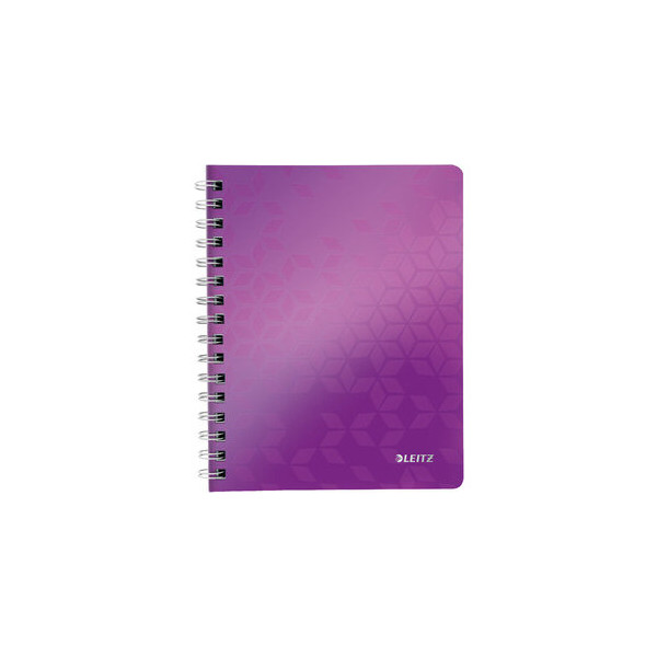 4002432107780 - Collegeblock 4639-00-62 WOW Muster liniert   liniert Rand beidseitig  A5 80g violett 80 Blatt 4002432107780 Leitz