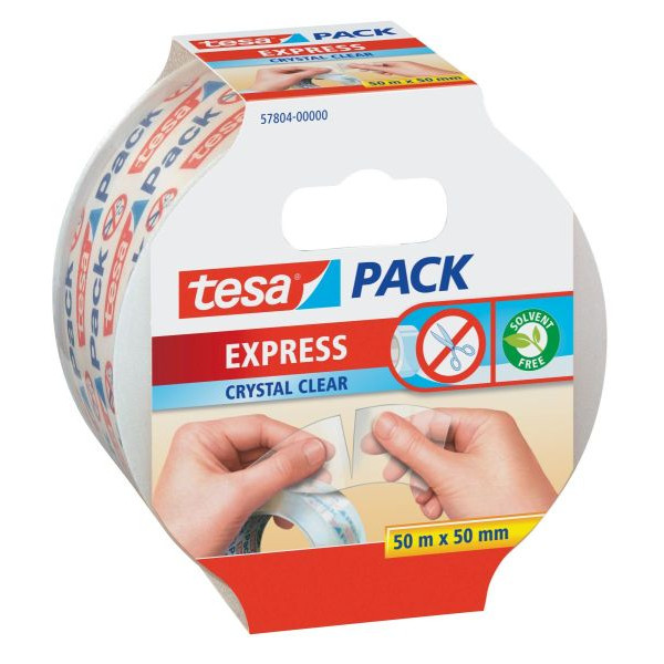 4042448124975 - Packband Tesapack Express 57804-00000-01 50mm x 50m PP handabreißbar leise abrollbar transparent 4042448124975 Tesa