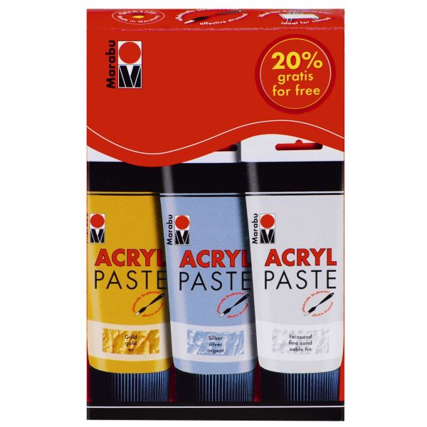 4007751478429 - Acrylpaste Paste 12020 000 00087 3 Tuben 100ml 4007751478429 Marabu