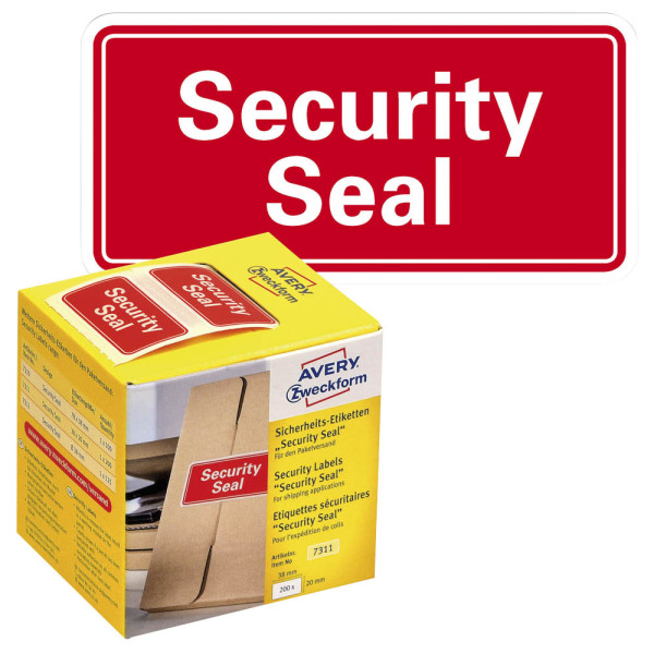 4004182173114 - 7311 Sicherheitssiegel Security Seal - 20 x 38 mm rot im Spender 4004182173114 Zweckform 7311 200 Stück