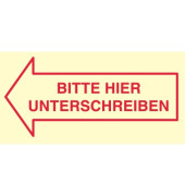 Haftmarker 5651-01-UNT, 70x35mm, pastellgelb, BITTE HIER UNTERSCHREIBEN, rechteckig