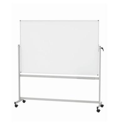 Whiteboard MAULstandard Mobil 180 x 120cm emailliert Aluminiumrahmen drehbar beidseitig