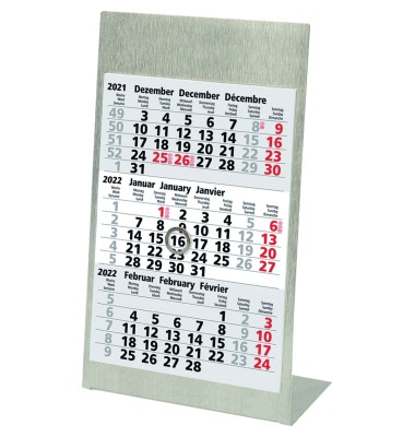 Dreimonats-Tischkalender 77000 3Monate/1Seite 10,5x23cm 2022
