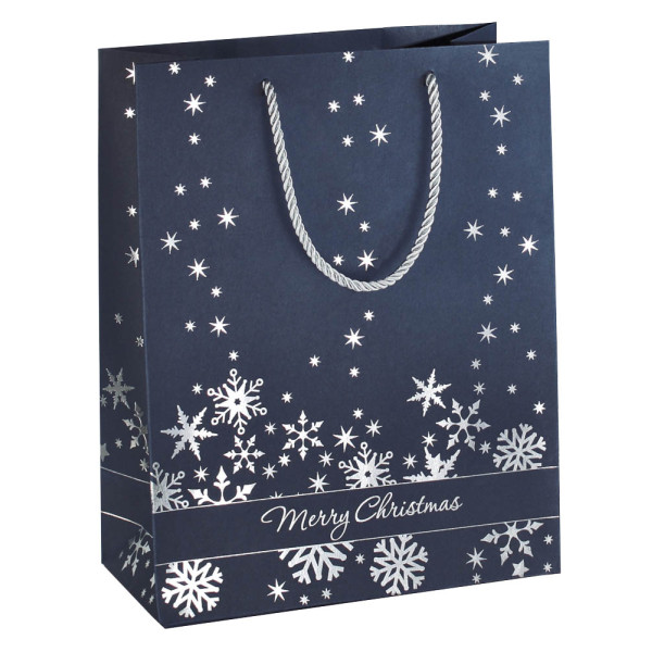 4004360835155 - Geschenktasche GT111 Silver Snowflakes Weihnachten Weihnachts-Motiv Silberne Schneeflocken 175cm x 23cm 4004360835155 3 Stück