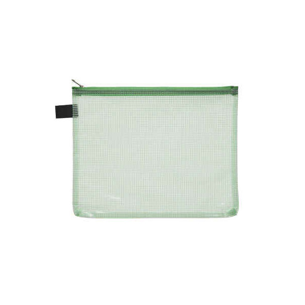 4250037428056 - Reißverschlußtasche Mesh Bag PVC A5 244x190mm farblos grün 4250037428056 40474-54 10 Stück