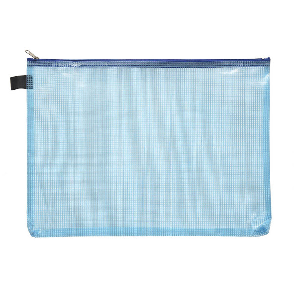 4250037427950 - Reißverschlußtasche Mesh Bag PVC A4 347x262mm farblos blau 4250037427950 40472-44 10 Stück