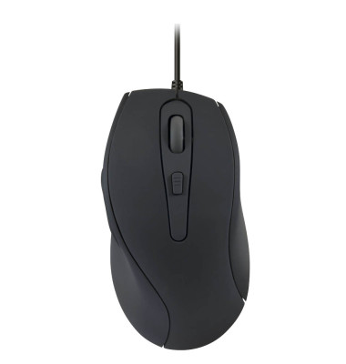 PC-Maus AXON Silent & Antibacterial SL-610009-RRBK, 5 Tasten, mit Kabel, USB-Kabel, Rechtsh., hohe Auflösung, optisch, schwarz