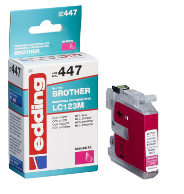 Druckerpatrone magenta ersetzt brother LC-123M 18-447