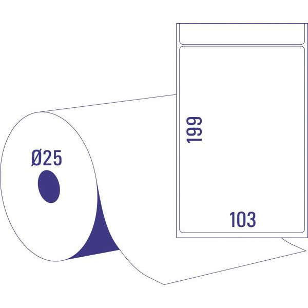 4004182180600 - Thermoetikettrollen - 103 x 199 mm permanent haftend 2 Rollen   700 Stück 4004182180600 AVERY Zweckform