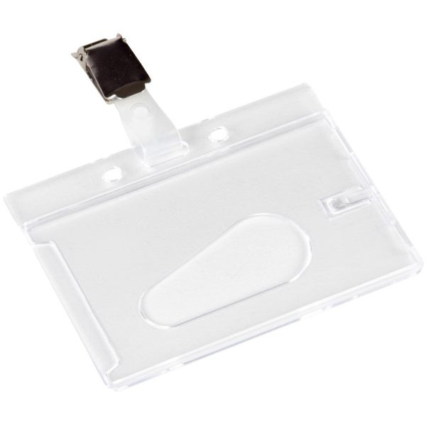 5705831141483 - Ausweishülle mit Clip - 85 x 54 mm Hartplastik transparent 5705831141483 Q-CONNECT 10 Stück