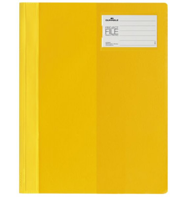 Schnellhefter Poject File 2745 A4 gelb PVC Kunststoff kaufmännische Heftung bis 200 Blatt