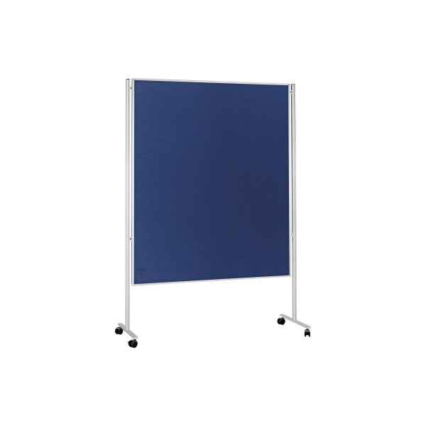 4013695022062 - Magnetoplan Multifunktionswand Moderationstafel Mobile (B x H) 120 cm x 150 cm Filz Blau beidseitig verwendbar Pinntafel höhenverstellbar 1101103M