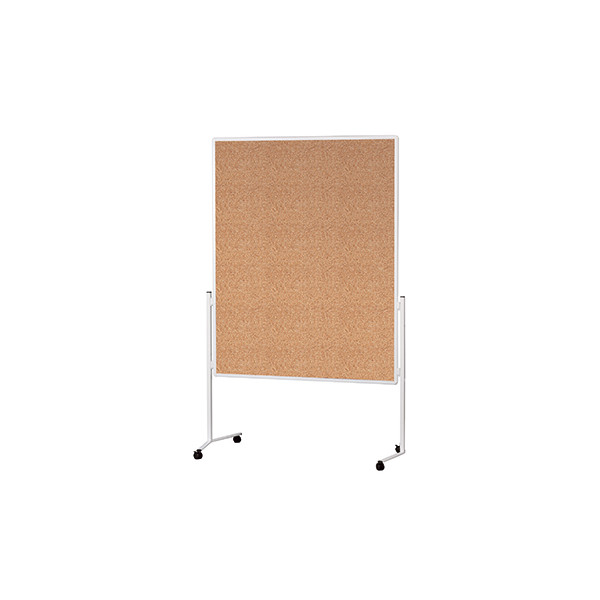 4013695030029 - Moderationstafel 2111124 120x150cm Kork + Kork (beidseitig) pinnbar mit Rollen braun + braun