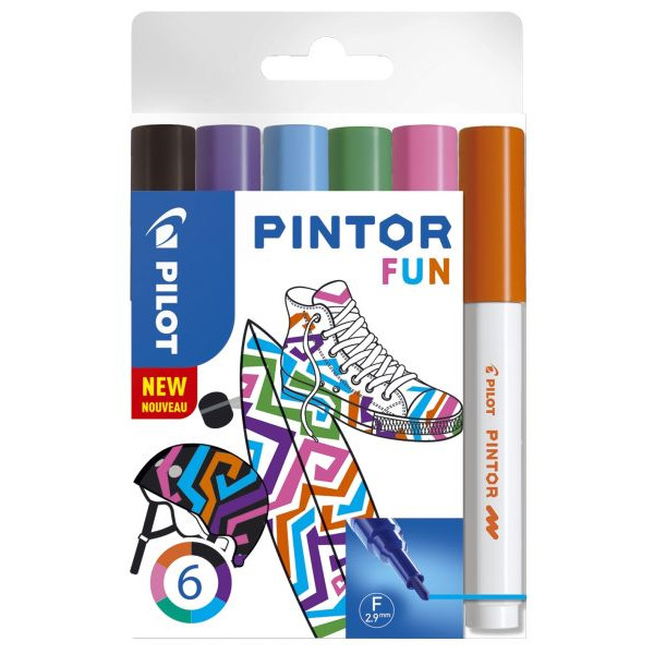 3131910517429 - Kreativmarker Pintor FUN - F 6 Stück sortiert 3131910517429 Pilot