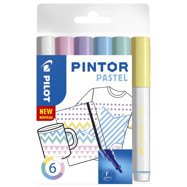 3131910517467 - Kreativmarker Pintor Pastel - F 6 Stück sortiert 3131910517467 Pilot