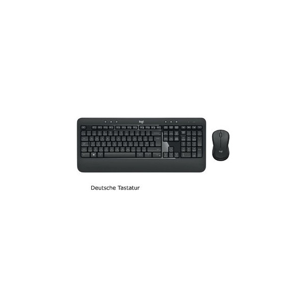 5099206077379 - Tastatur-Maus-Set MK540 ADVANCED 920-008675 kabellos (USB-Funk) ergonomisch leise Sondertasten Unifying-Empfänger schwarz