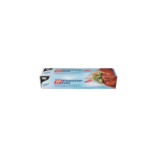 4002911869109 - Alufolie 1 Packung = 1 Rolle in einer Faltschachtel Format 150 m x 45 cm Stärke 15 my