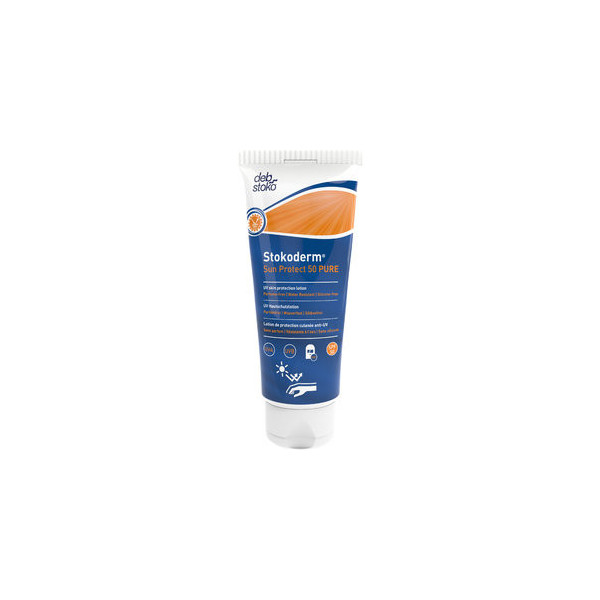 4016208103135 - Deb Stoko® Stokoderm® Sun Protect 50 PURE Sonnenschutzcreme LSV 50 - bietet Schutz vor UV-A UV-B und UV-C Strahlen 100 ml - Tube